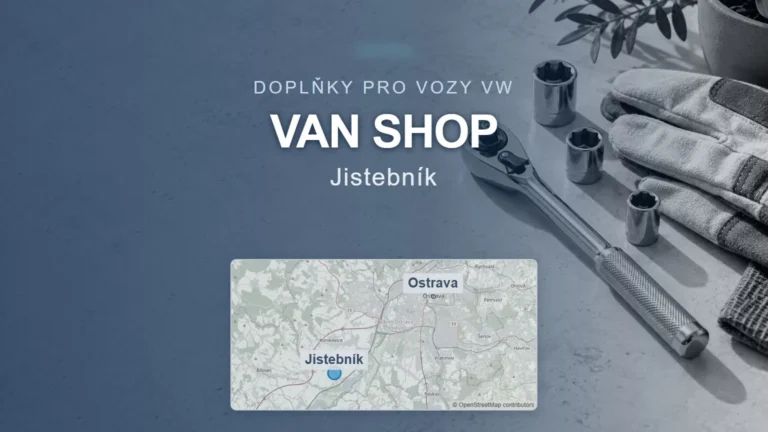 VAN SHOP, Jistebník – obecný tematický motiv a orientační mapa obce u Ostravy