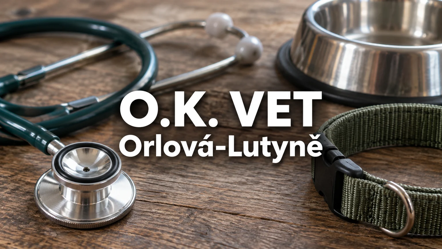 Stetoskop, obojek a miska – O.K. VET, Orlová-Lutyně
