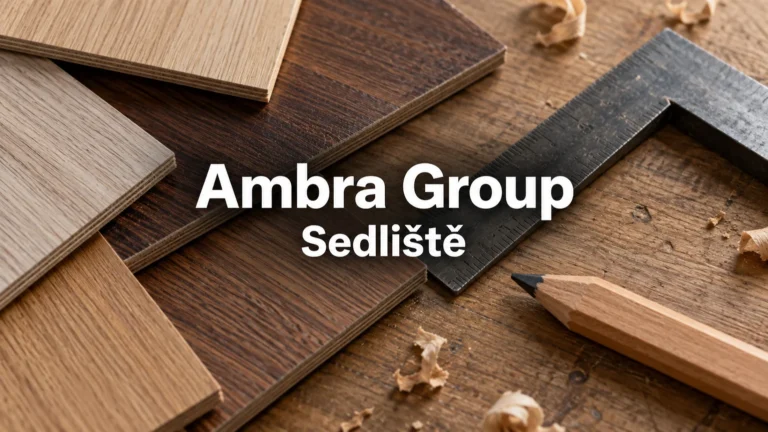 Vzorky dřeva a truhlářský úhelník – Ambra Group, Sedliště