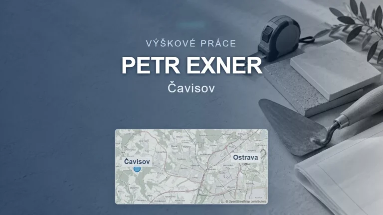 Petr Exner, Čavisov – obecný tematický motiv a orientační mapa obce u Ostravy